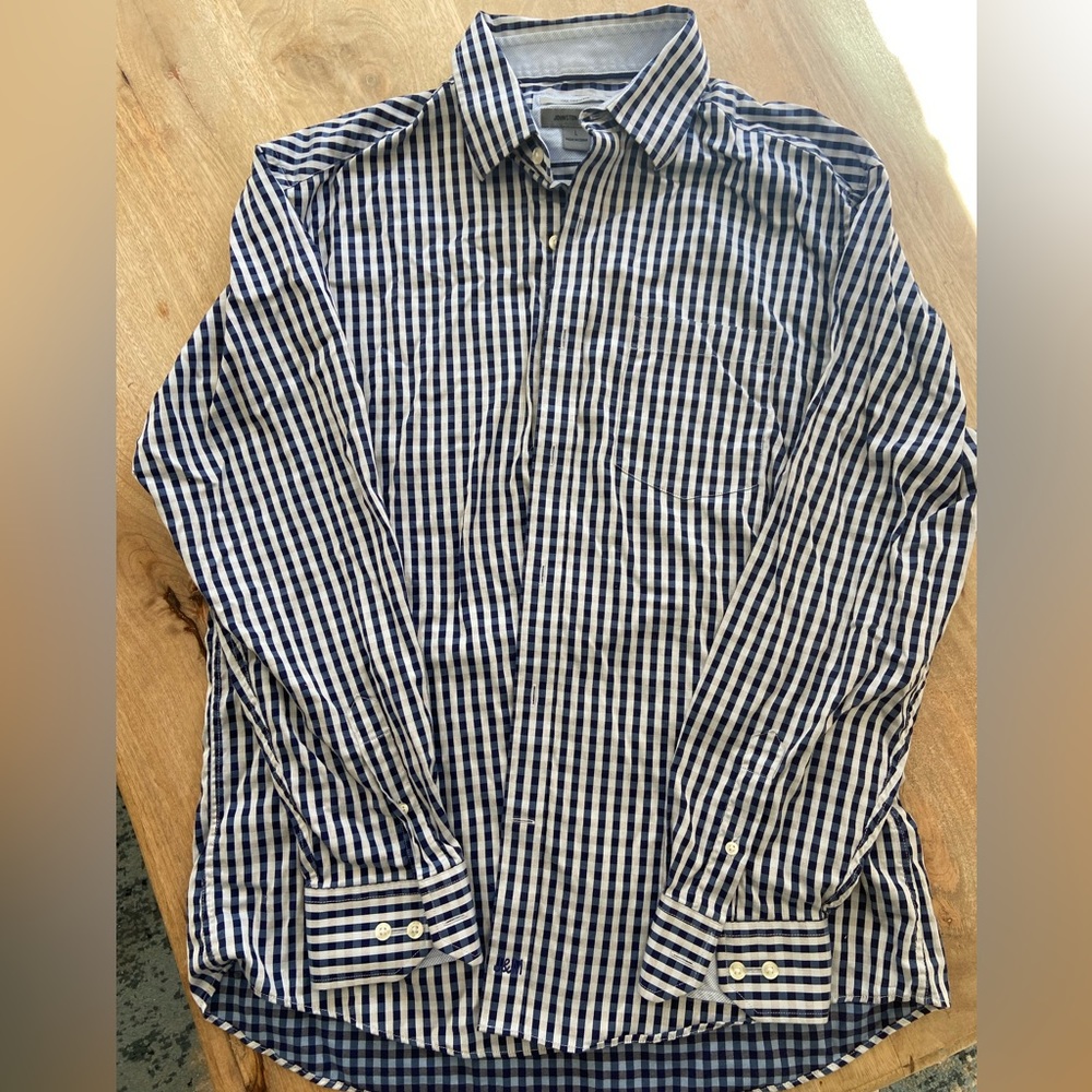 Johnston & Murphy Button-Collar Premium Cotton Shirt